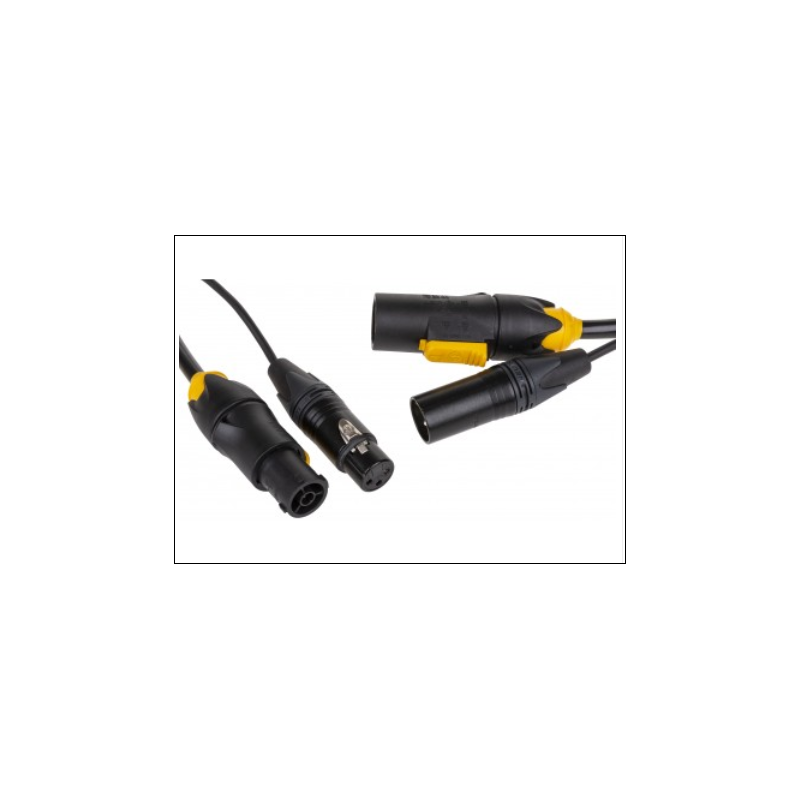 Cable assemblé DMX/Powercon IP65