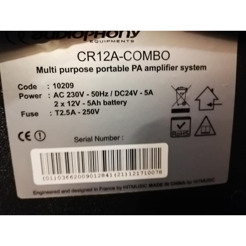 sonorisation sans fil SONO HF20 - 2 lecteurs CD/USB/SD
