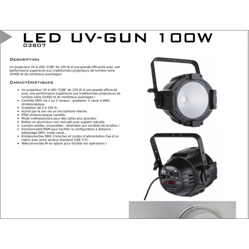 Briteq - LED UV-GUN 100W